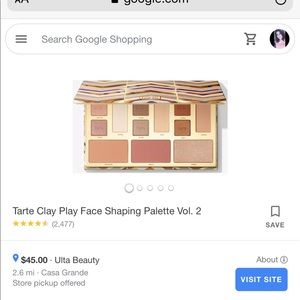 Tarte clay play face shaping palette
